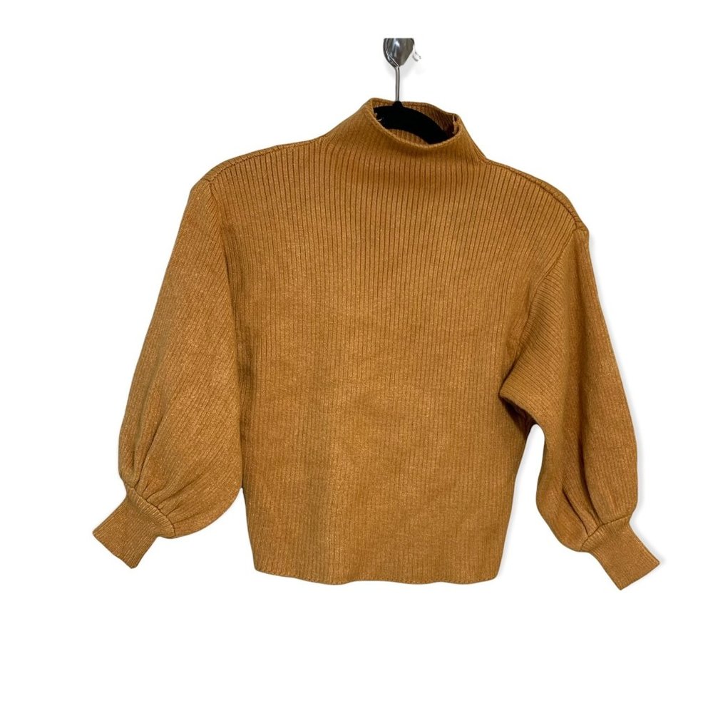Ginger Funnel Neck Lanter Sleeve Sweater One Size